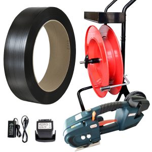 Akumulatora lentes savilkšanas instruments TES komplekts PP lente + dozators + akumulators + lādētājs